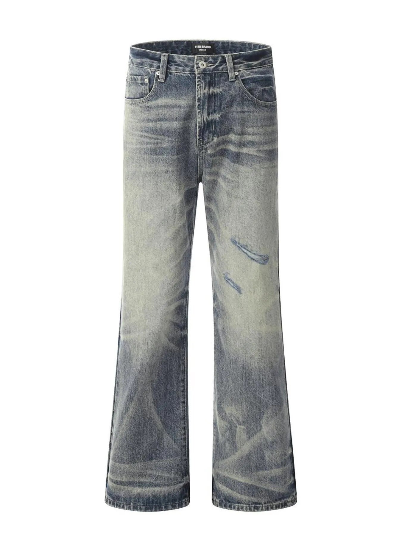 1282 Men's Distressed Flare Jeans – men's flare jeans (Y2K) (main view)