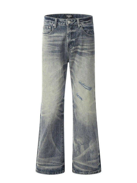 1282 Men's Distressed Flare Jeans – men's flare jeans (Y2K) (main view)