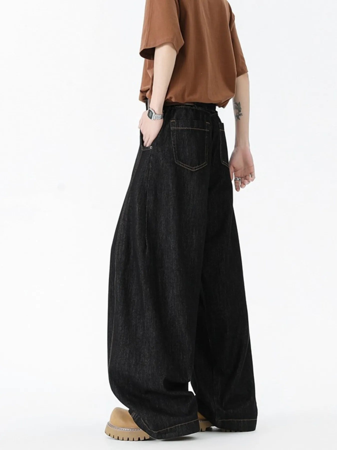 523 nan – Men's wide leg jeans streetwear fit