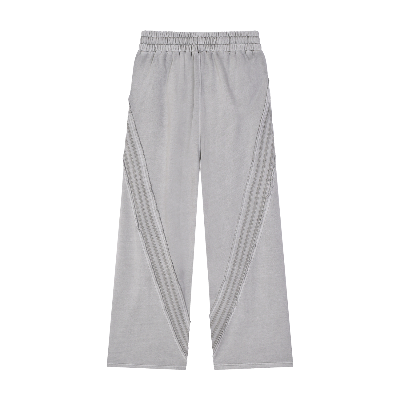 Snow Washed Tape Raw Edge Sweatpants - angled view