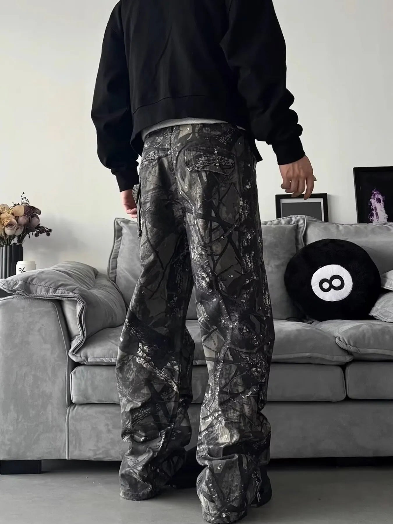 1263 Men's Full Size Camo Print Relaxed Fit Jeans Plus Size – men's graphic jeans (detail view 4)