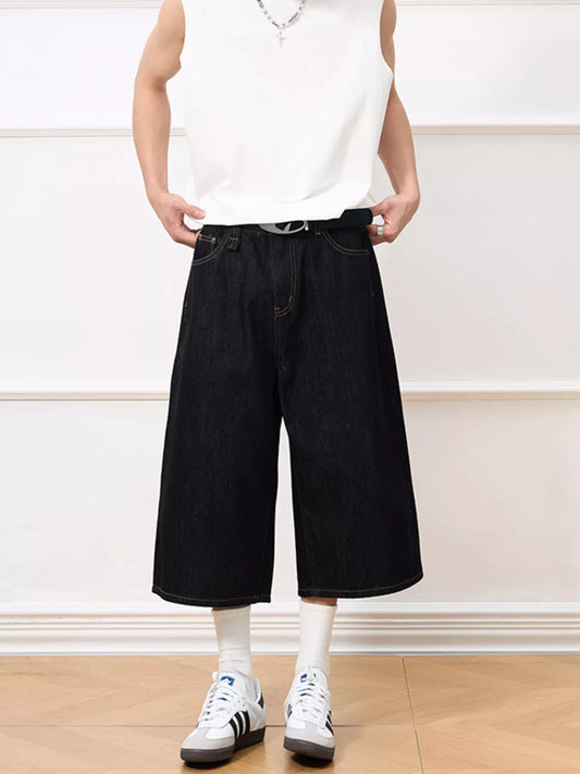197 nan – Men's wide leg jeans streetwear fit
