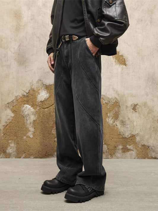 1118 nan – Men's wide leg jeans streetwear fit