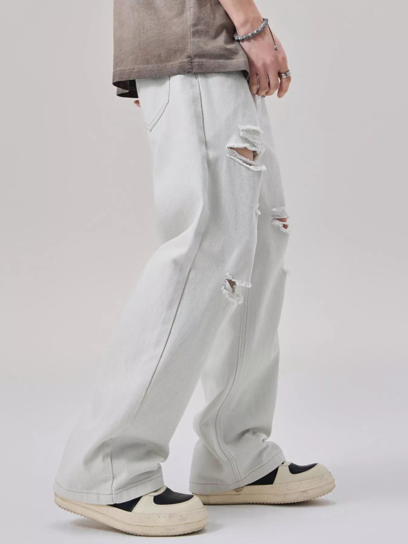 579 nan – Men's wide leg jeans streetwear fit