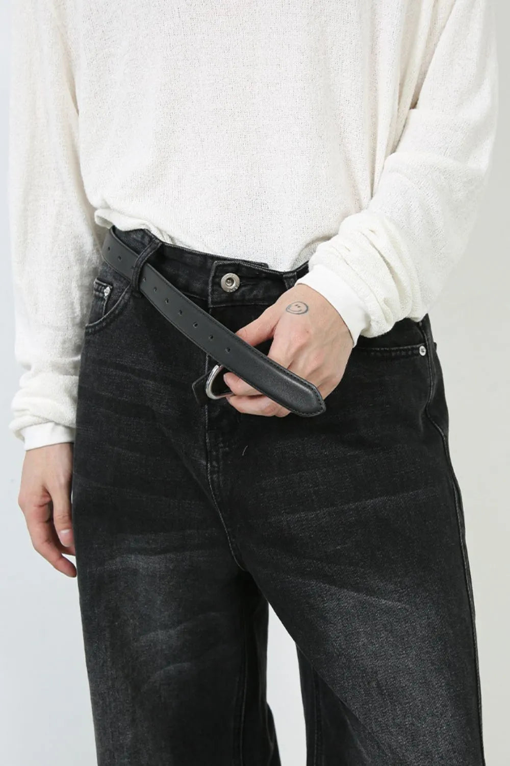 1043 nan – Men's wide leg jeans streetwear fit