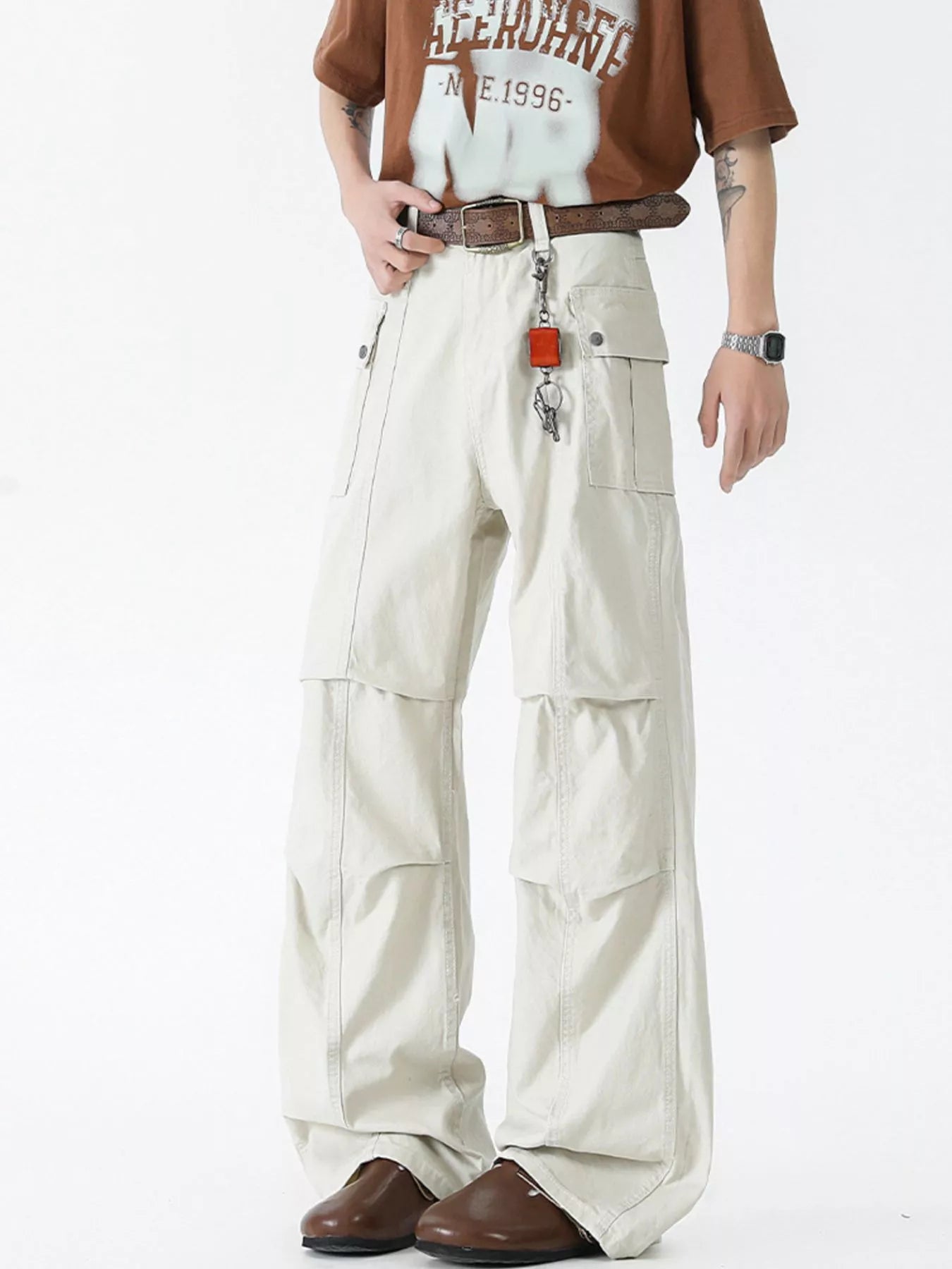 506 nan – Men's wide leg jeans streetwear fit