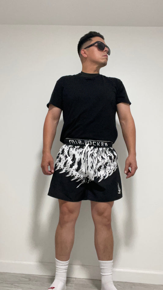 Luis’s Gothic Wave Black Shorts - Luis’s Locker