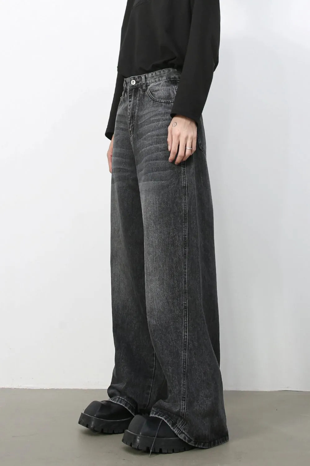 1150 nan – Men's wide leg jeans streetwear fit
