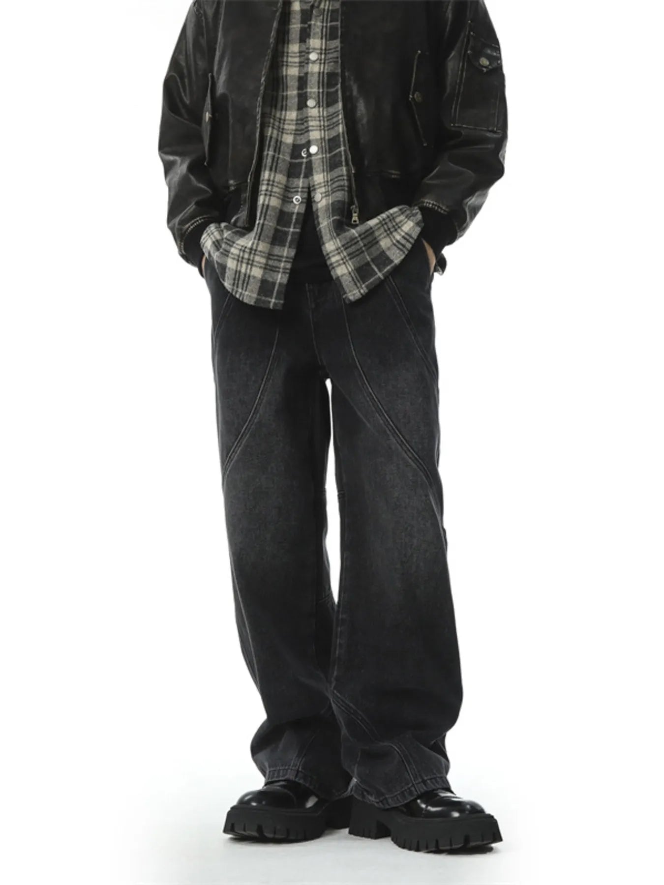 1120 nan – Men's wide leg jeans streetwear fit