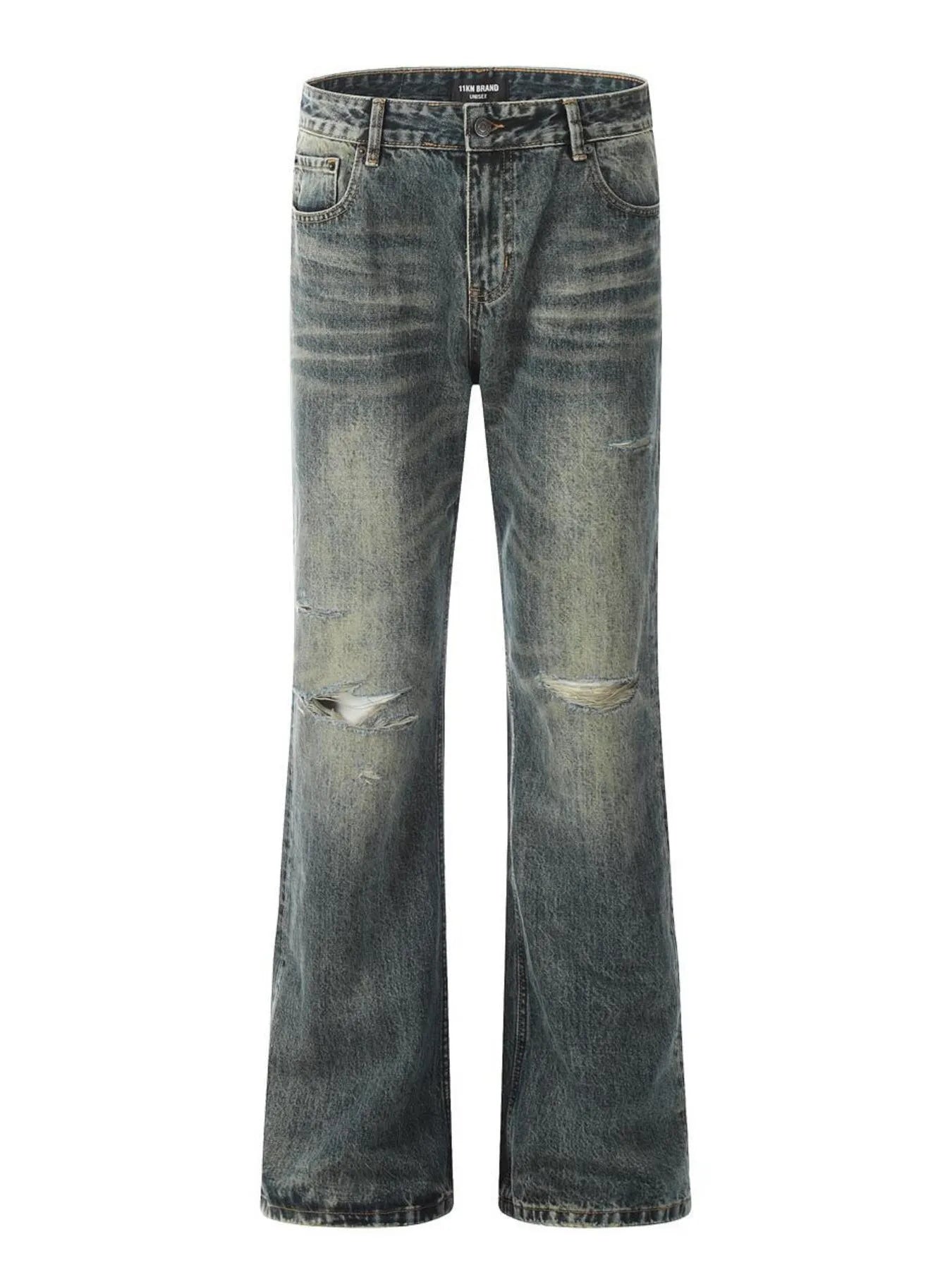 1280 Men's Vintage Distressed Flare Jeans – men's flare jeans (Y2K) (main view)