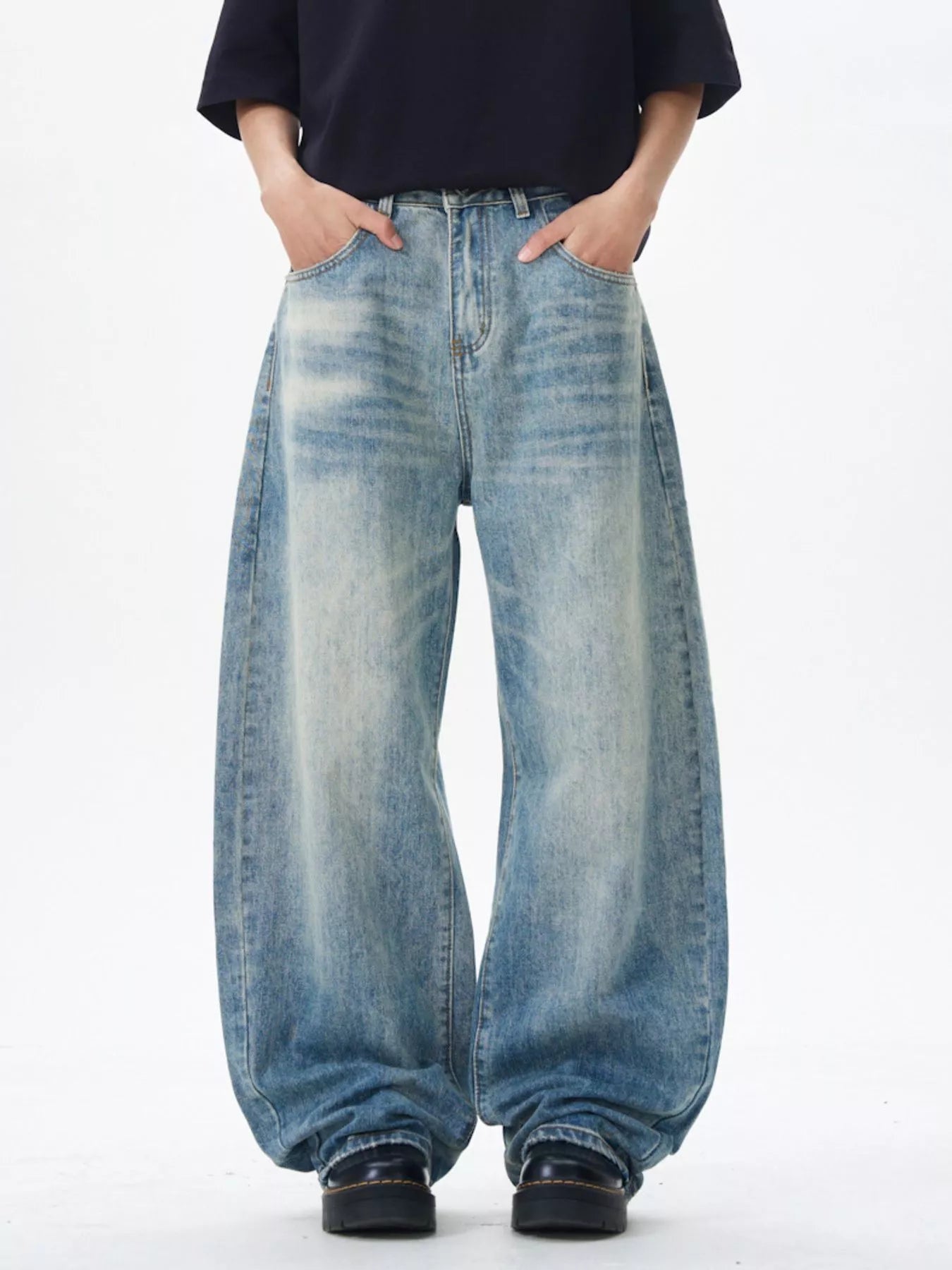 868 Men's Wide Leg Jeans – Men's wide leg jeans streetwear fit