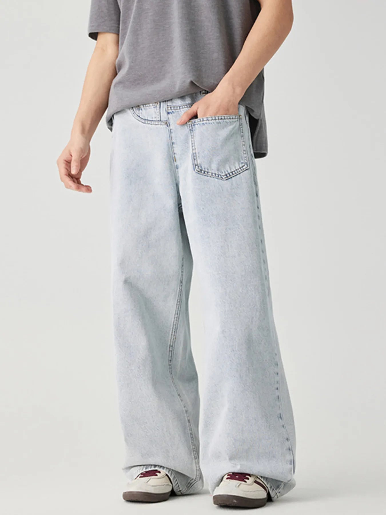 850 nan – Men's wide leg jeans streetwear fit