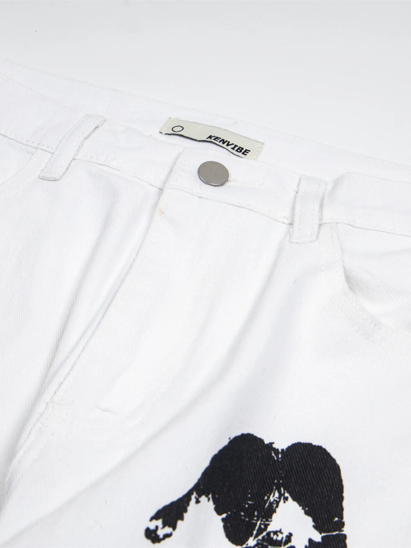 1264 Men's Handprint Pattern Jeans – men's graphic jeans (detail view 10)