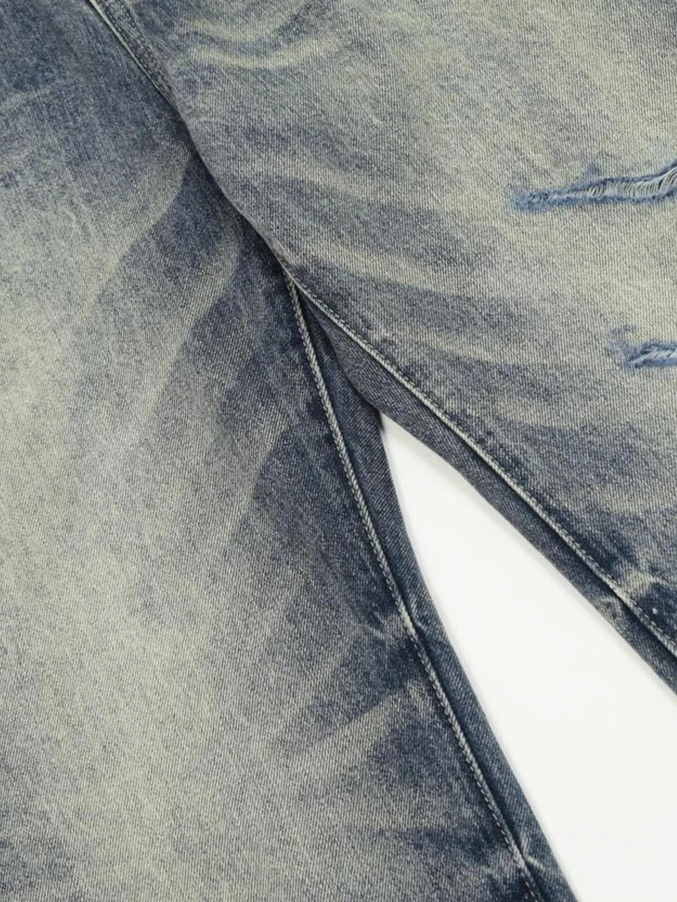 1282 Men's Distressed Flare Jeans – men's flare jeans (Y2K) (detail view 9)