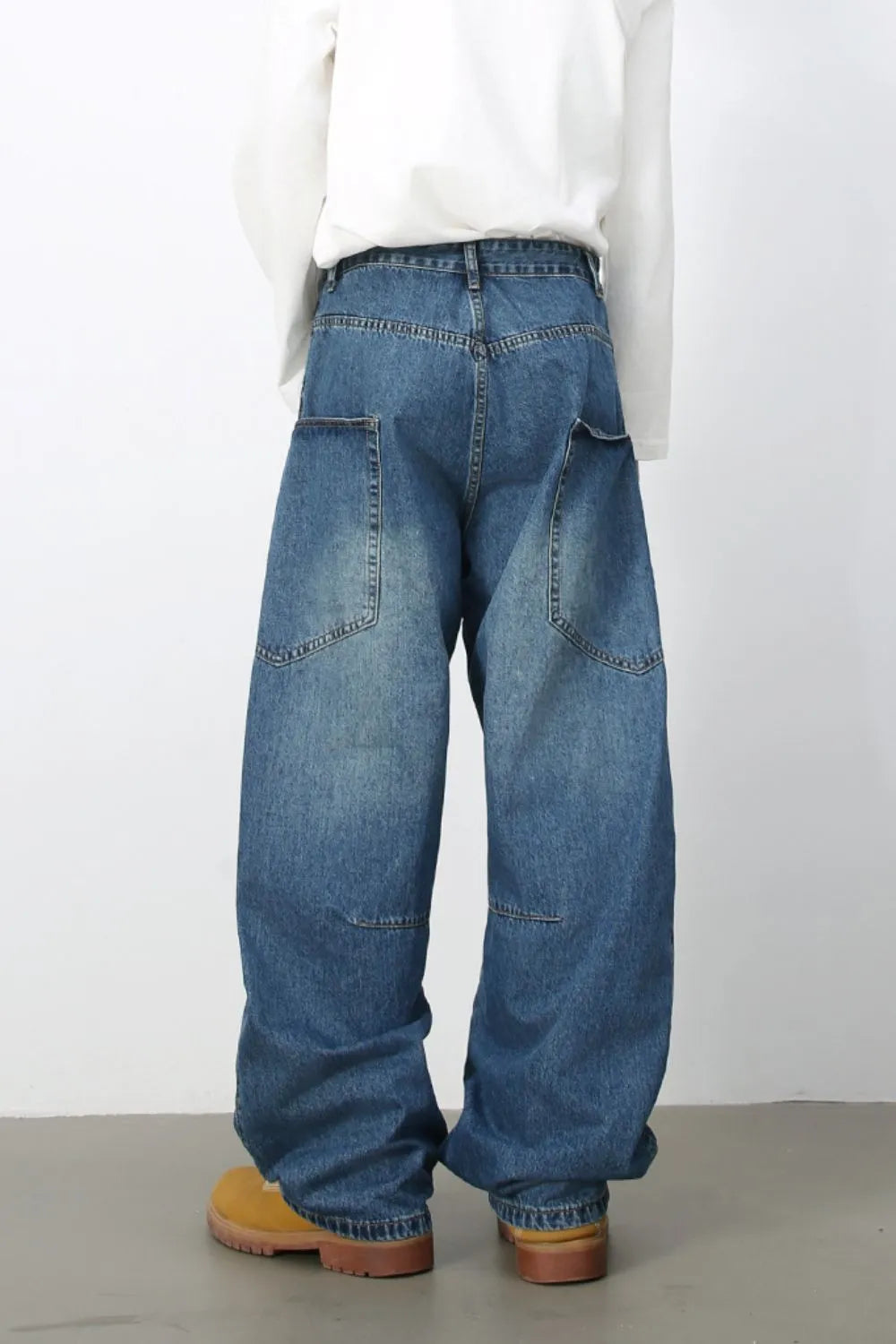 630 nan – Men's wide leg jeans streetwear fit