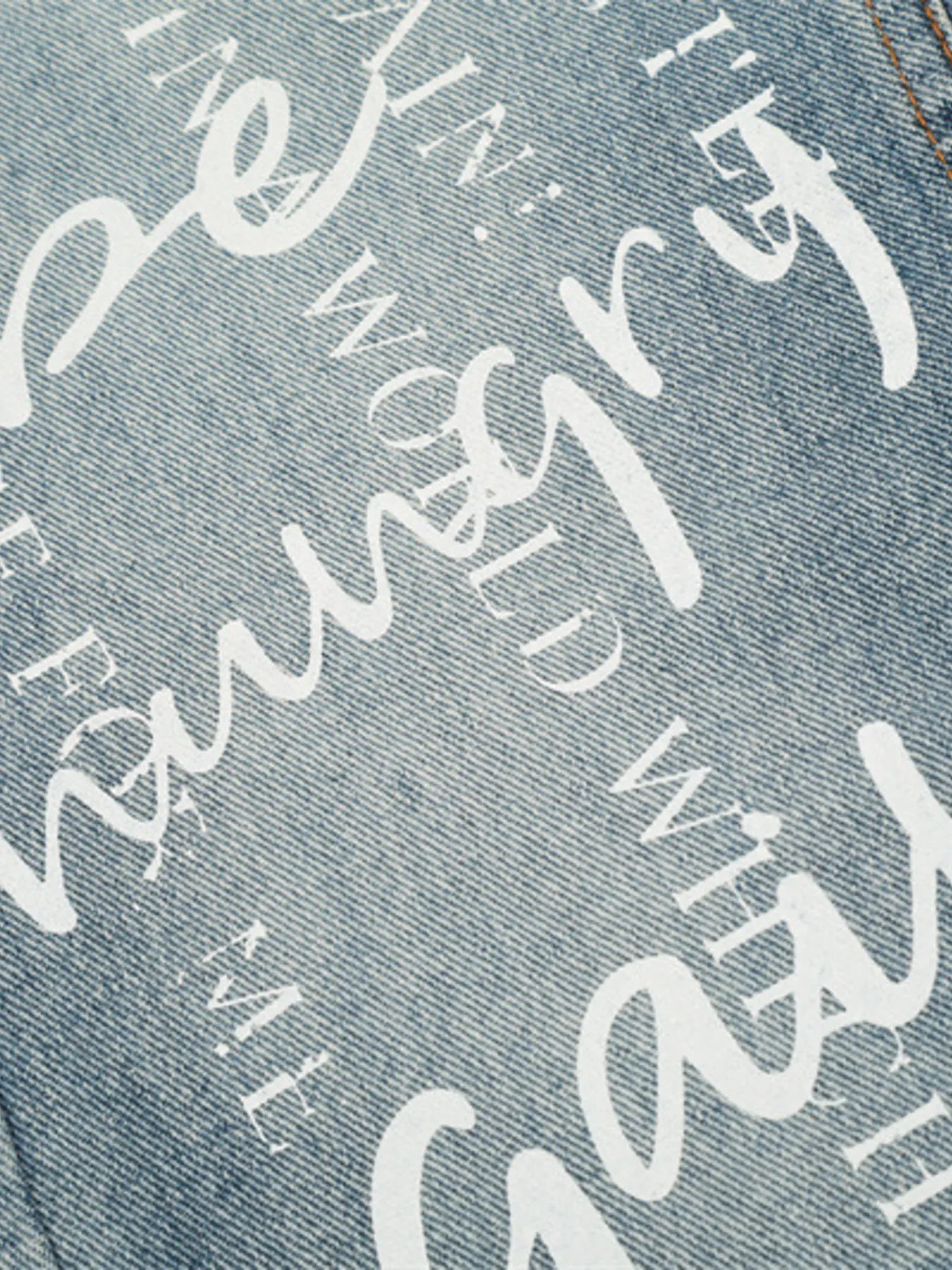 1270 Men's Letter Loose Fit Jeans – men's graphic jeans (detail view 11)