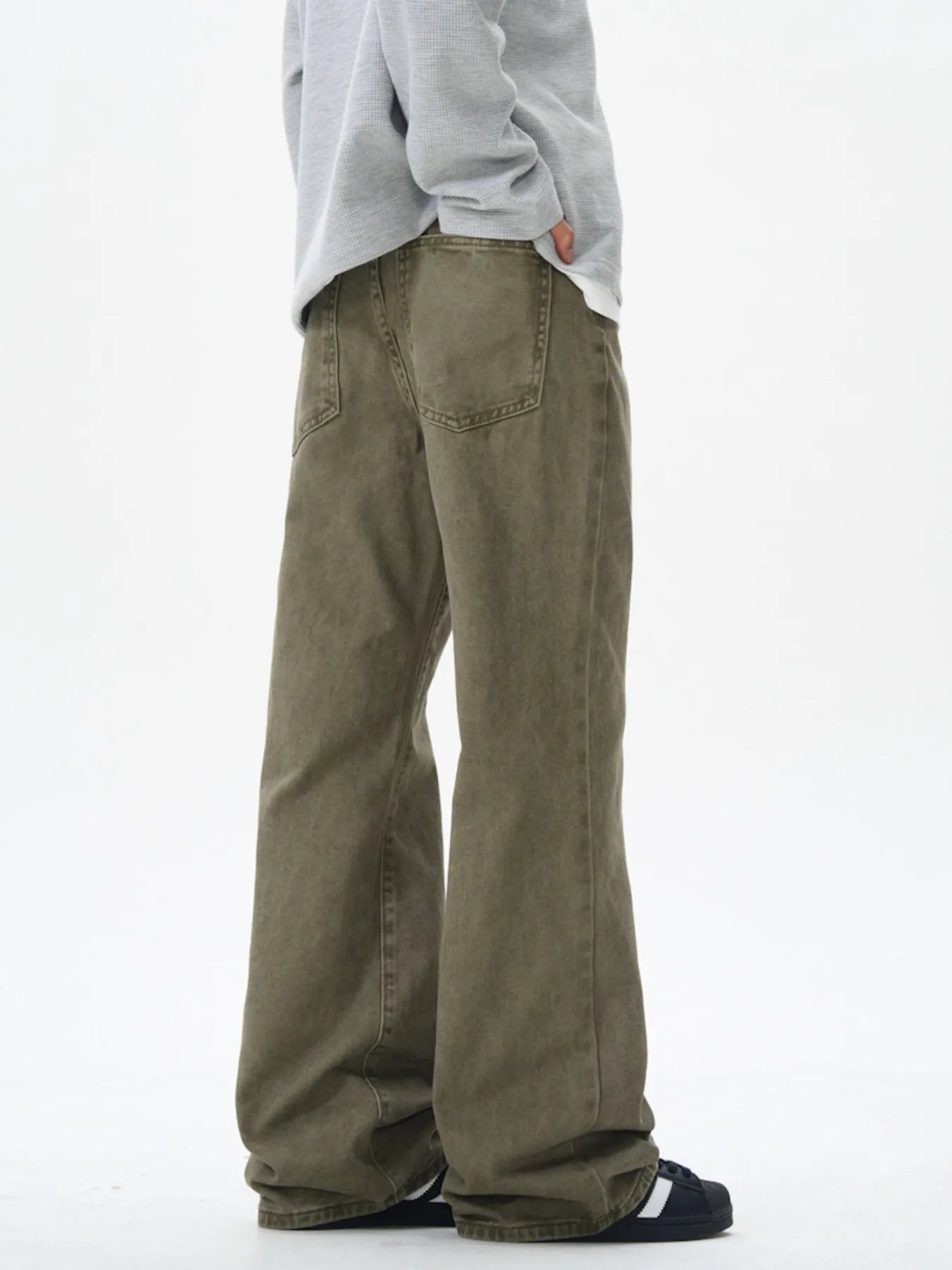1295 Men's Wide Leg Flare Jeans – men's flare jeans (Y2K) (detail view 6)