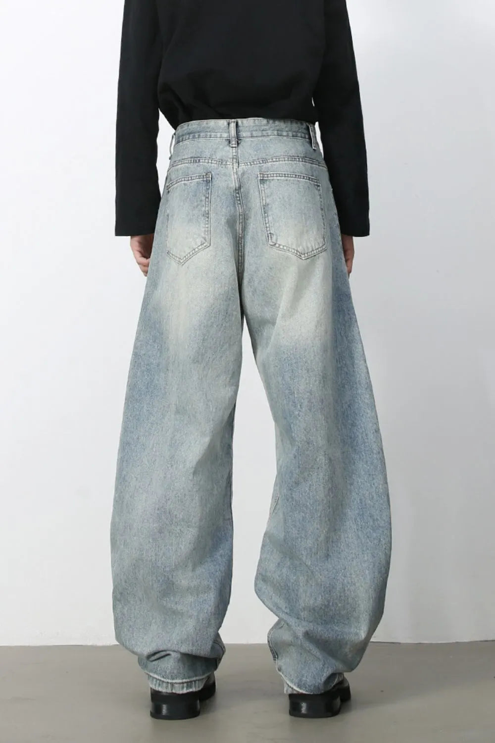 161 nan – Men's wide leg jeans streetwear fit