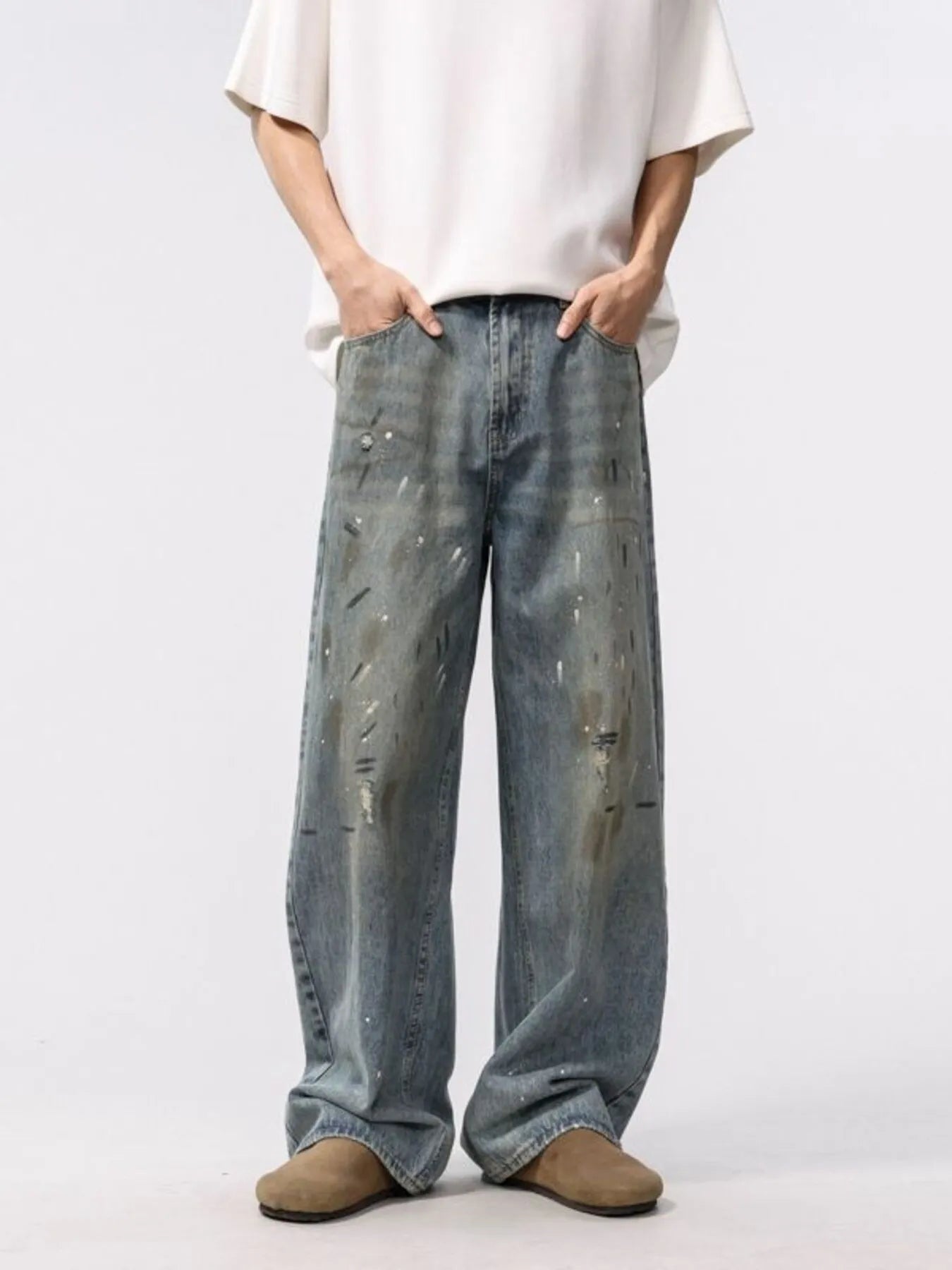 714 nan – Men's wide leg jeans streetwear fit
