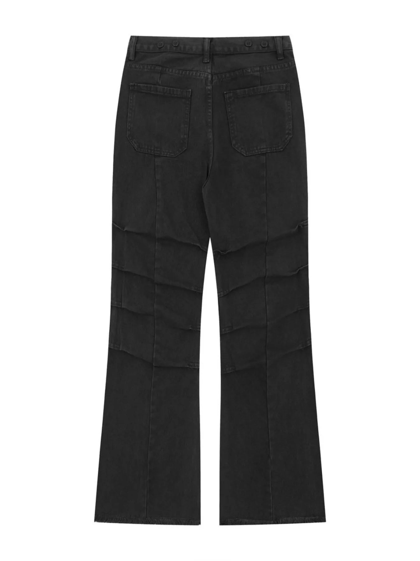 1298 Men's High-Waist Paneled Flare Jeans – men's flare jeans (Y2K) (side view)