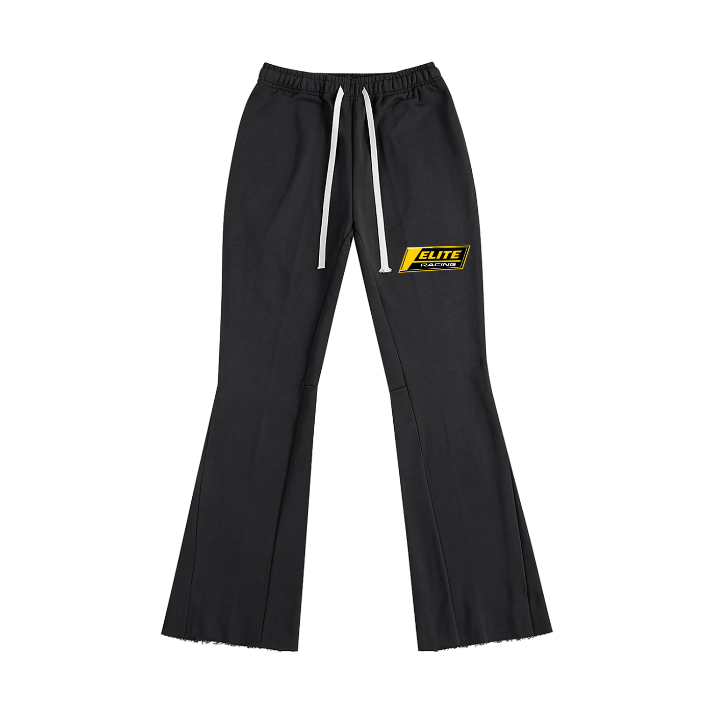 Black Graphic Flared Sweatpants – Elite Racing Edition — back view