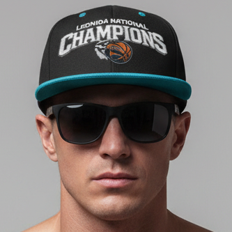 Dre'Quan Vice City Narcos Leonida National Champions Snapback Hat GTA 6 Merch main design image