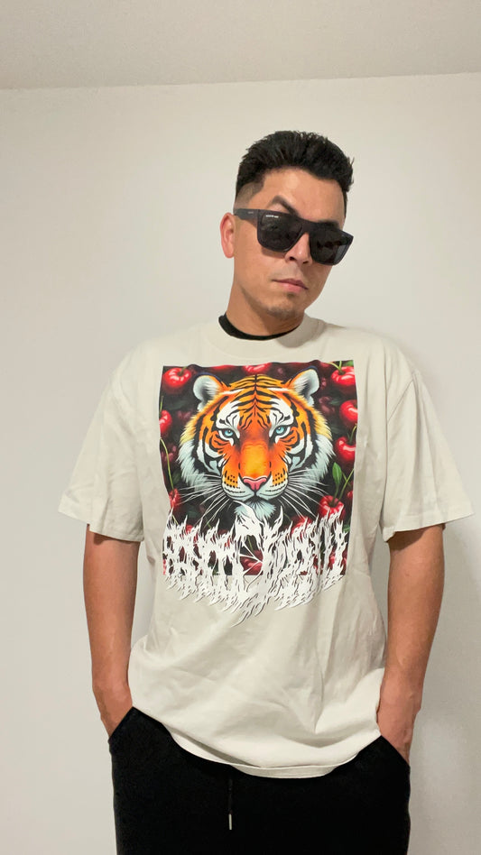 Tiger Cherry Oversized faded t-shirt - Luis’s Locker