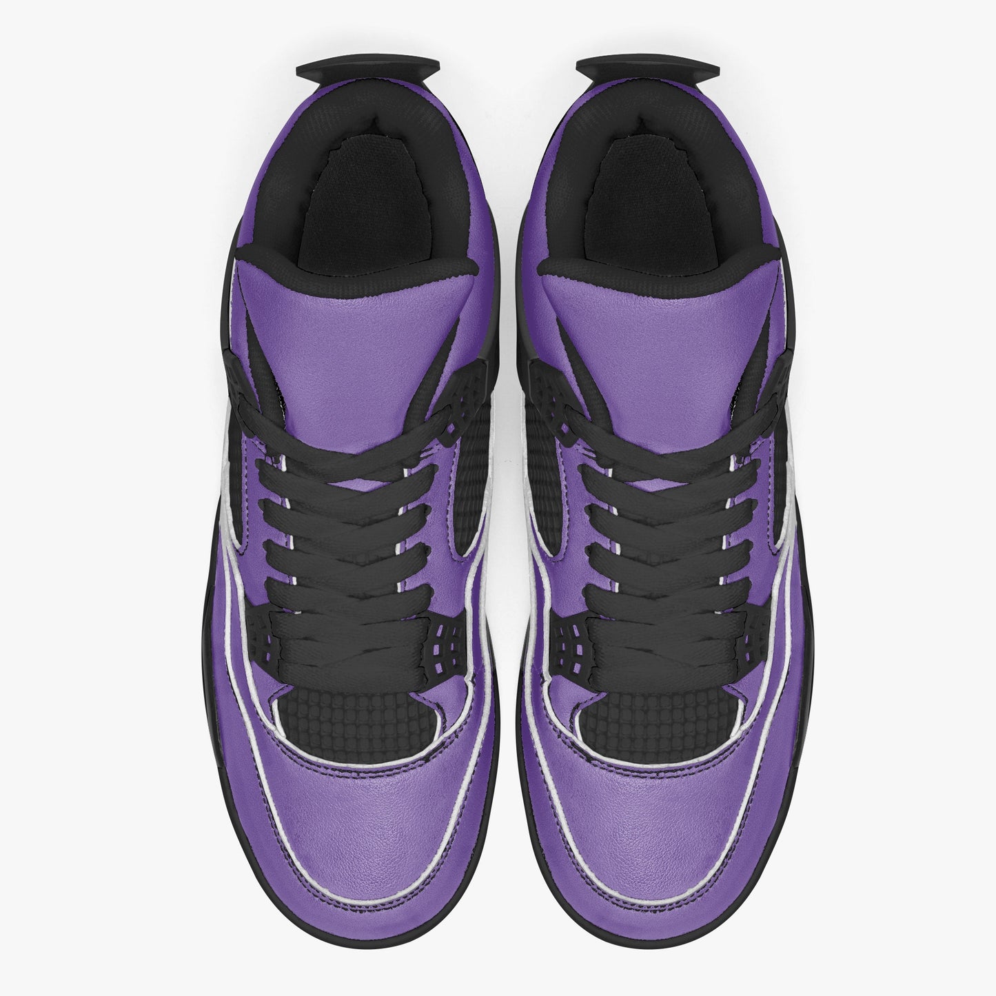 Furze Retro Air Cuatro High Top Sneakers - Purple Cactus Jack Limited Edition jordan dupes- Side View