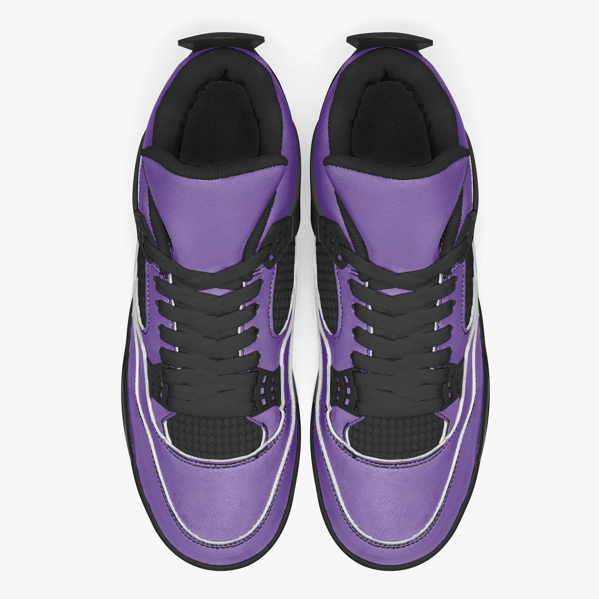Furze Retro Air Cuatro High Top Sneakers - Purple Cactus Jack Limited Edition jordan dupes- Side View