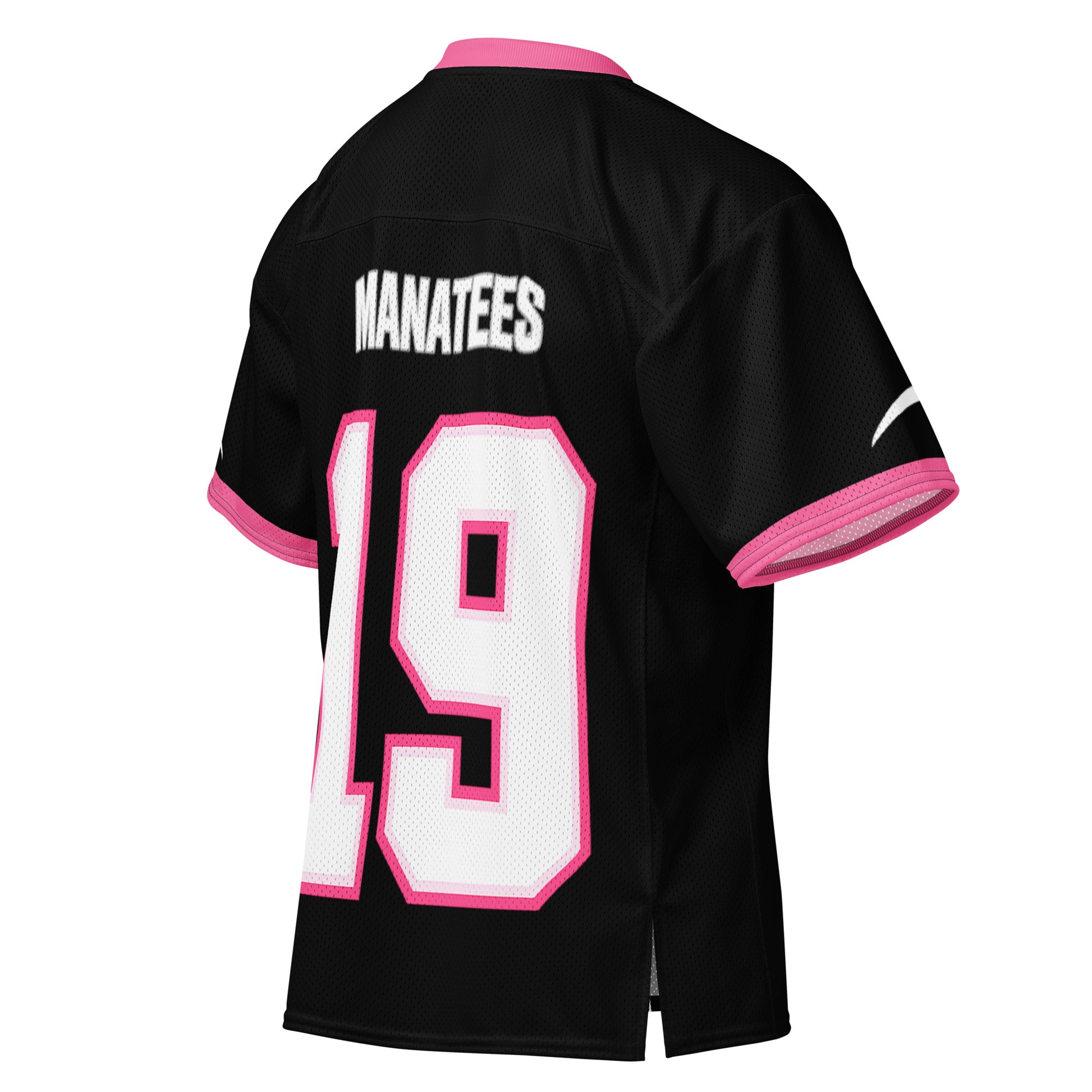 GTA VI inspired black football jersey breathable athletic fabric Manatees 19
