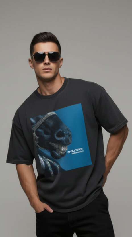 Horse “Endurance Outlasts Talent”Oversized faded t-shirt - Luis’s Locker