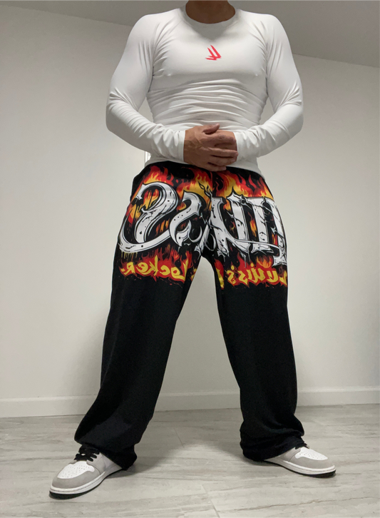 LL🔥 Inferno Flame Sweatpants – Luis’s Locker Edition