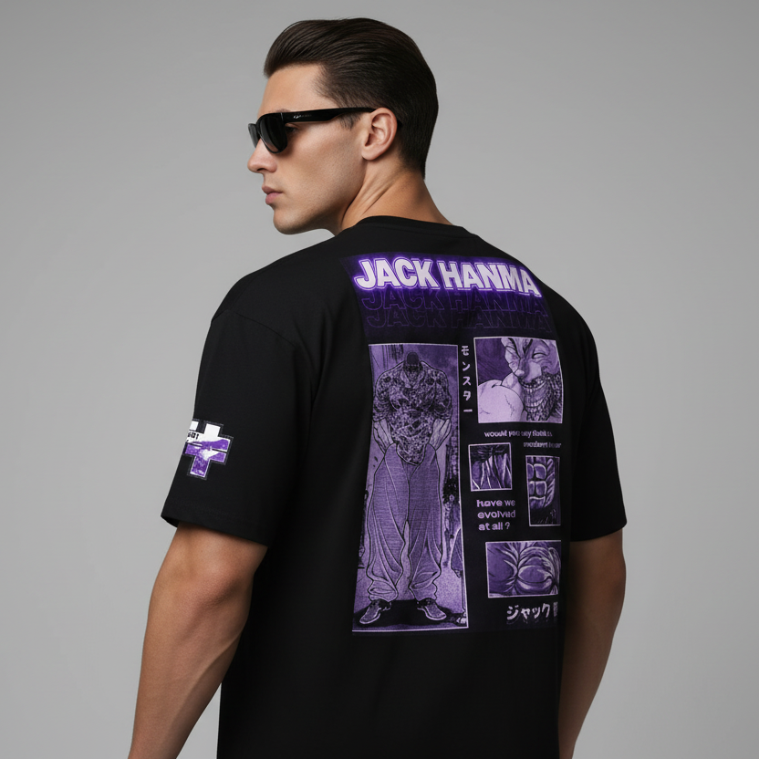 Jack Hanma Graphic Men’s premium heavyweight tee Baki The Grappler Series