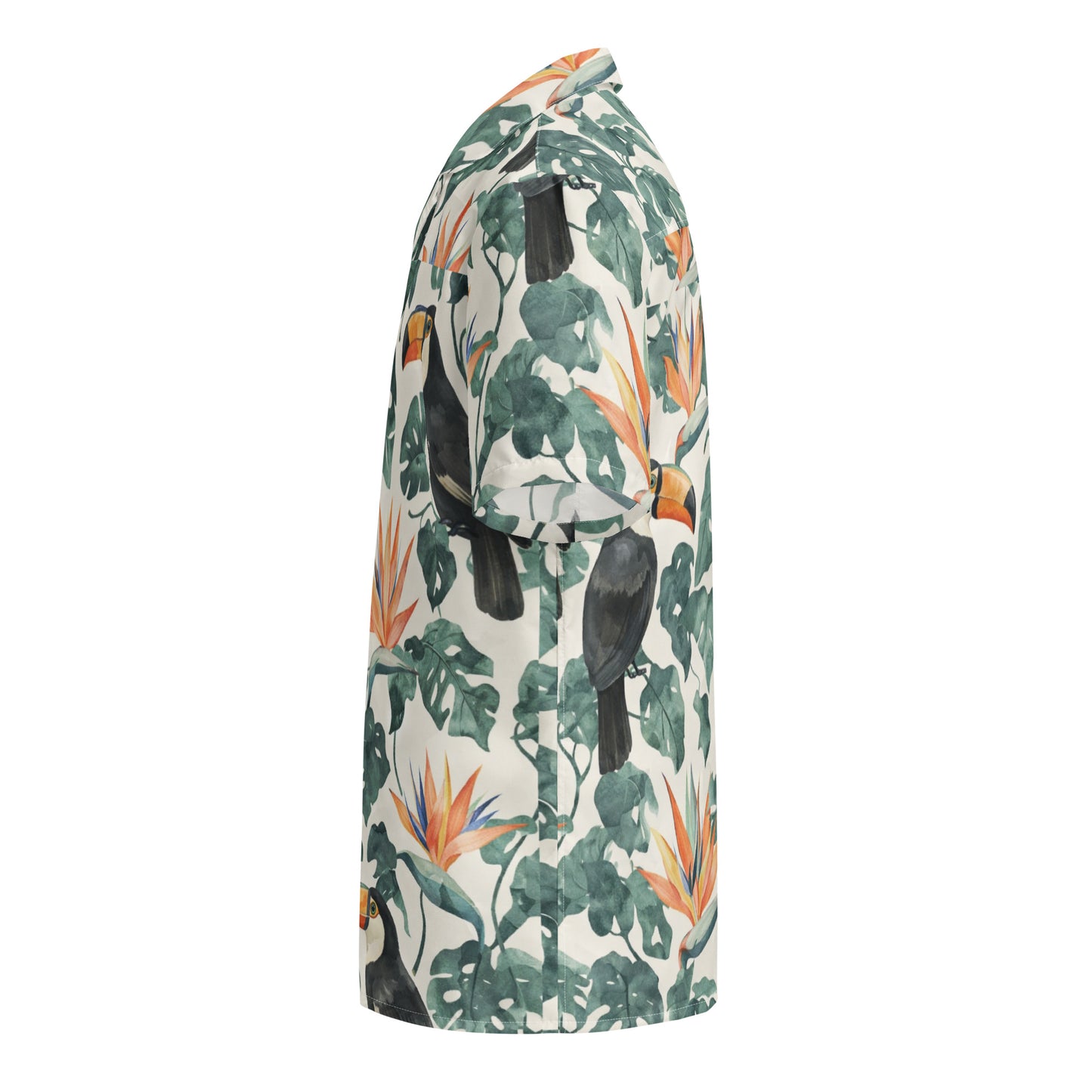 Scarface Hawaiian Shirt – Toucan Intro Scene (Movie Inspired) mockup left side