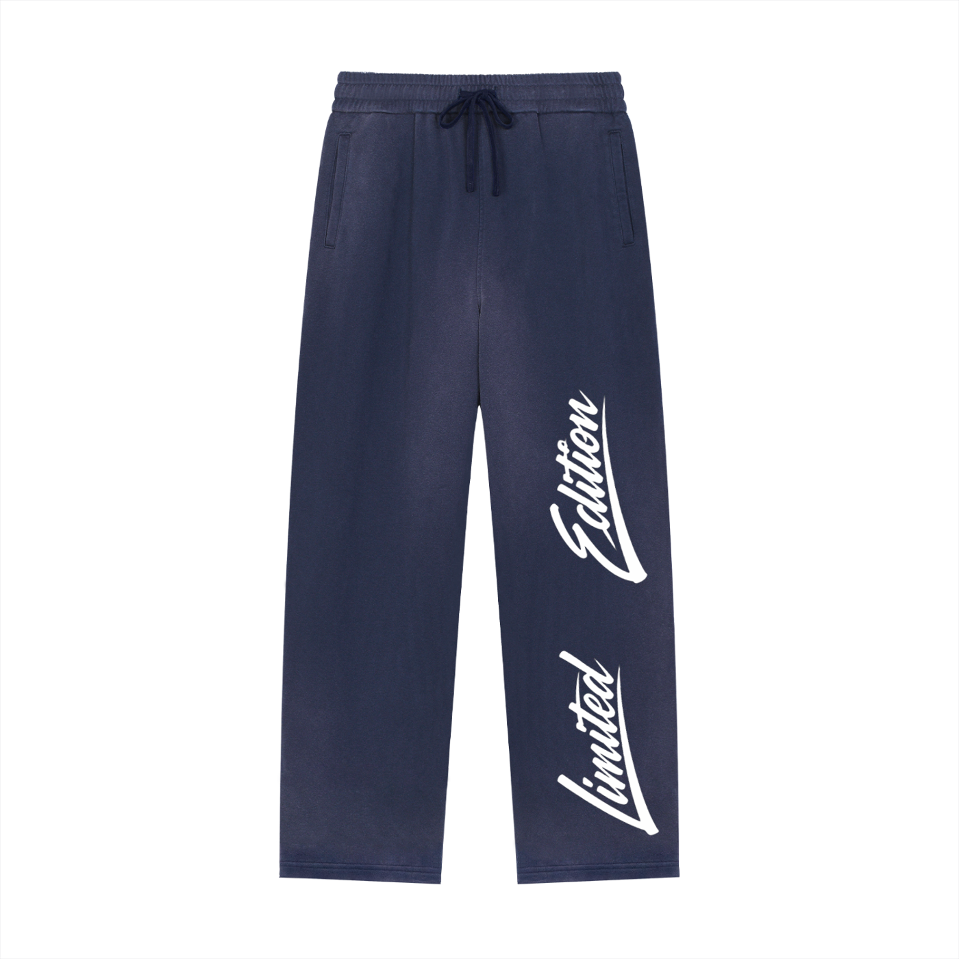 Sun Fade Graphic Straight-Leg Sweatpants – Raw Edge Script Edition — product view