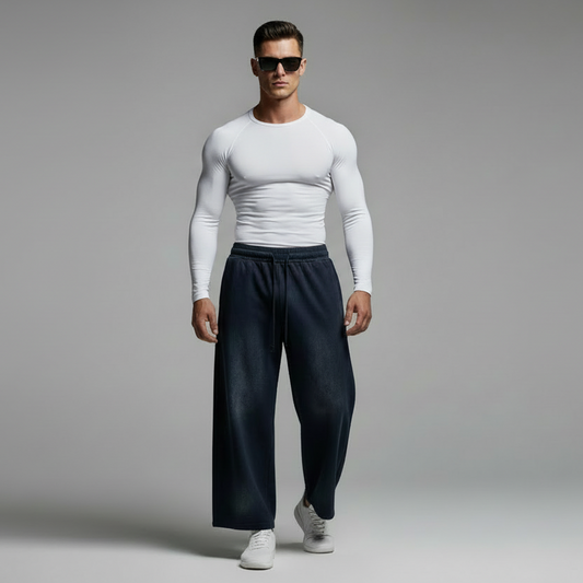 Sunfade Loose Fit Cotton Sweatpants - front view