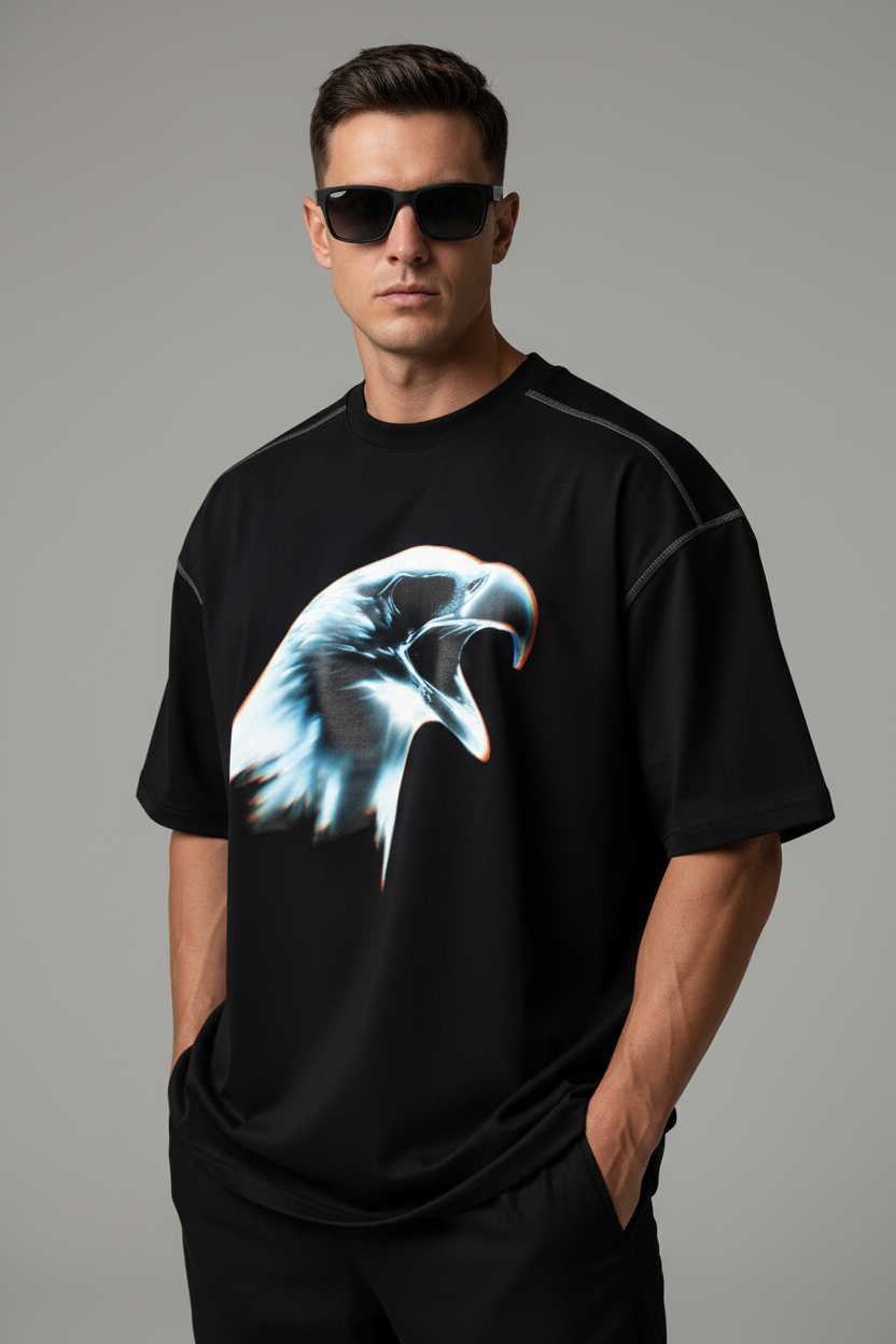The Eagle Oversized Stitched Graphic Tee