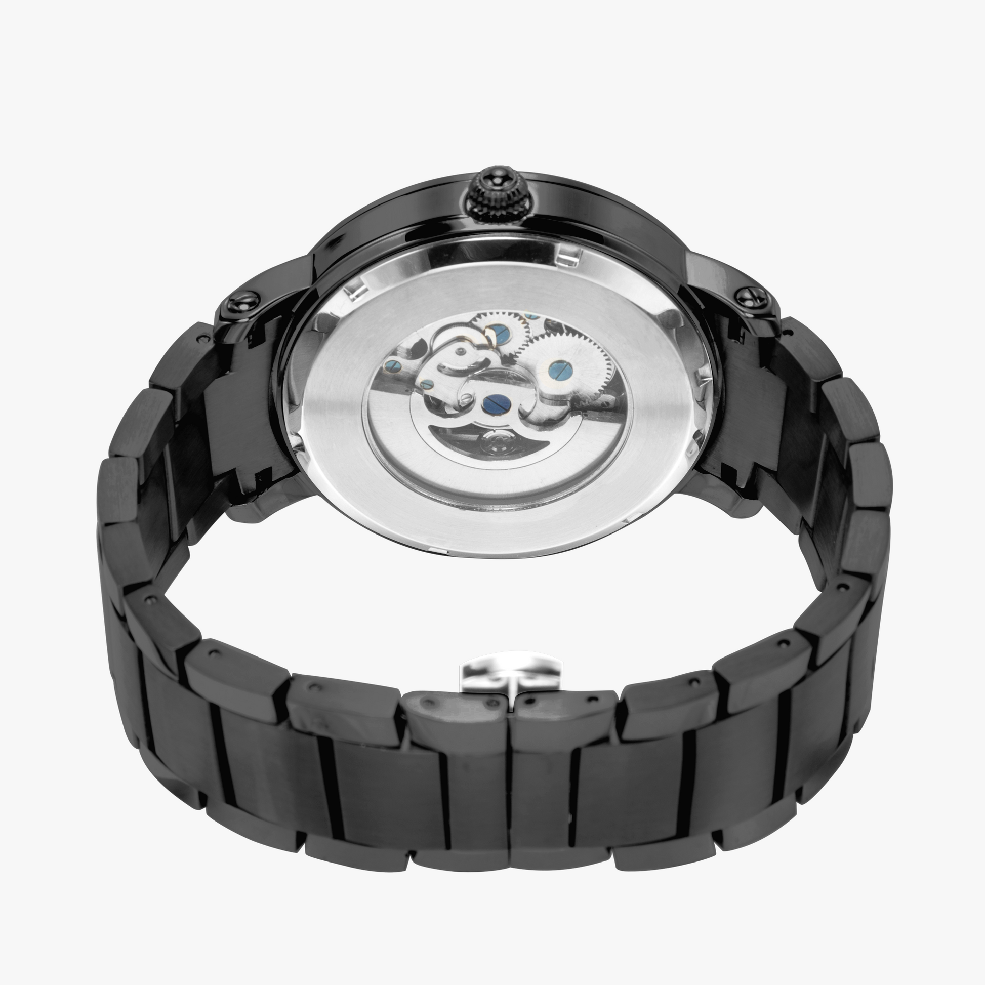 Jaycoh™ Spyder Web Assorted Incrusted Diamonds 213. New Steel Strap Automatic Watch (With Indicators) | Print-on-Demand Custom Watch - product photo | print on demand watch print custom watch