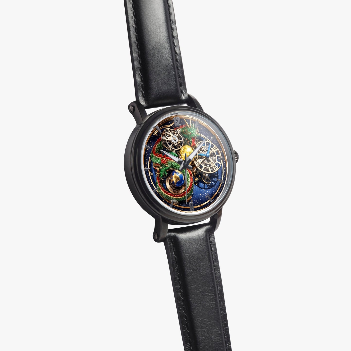 Jaycoh™ Astronomy Dragon Turbilon 157. 46mm Unisex Automatic Watch(Black) | Print-on-Demand Custom Watch - product photo | print on demand watch print custom watch