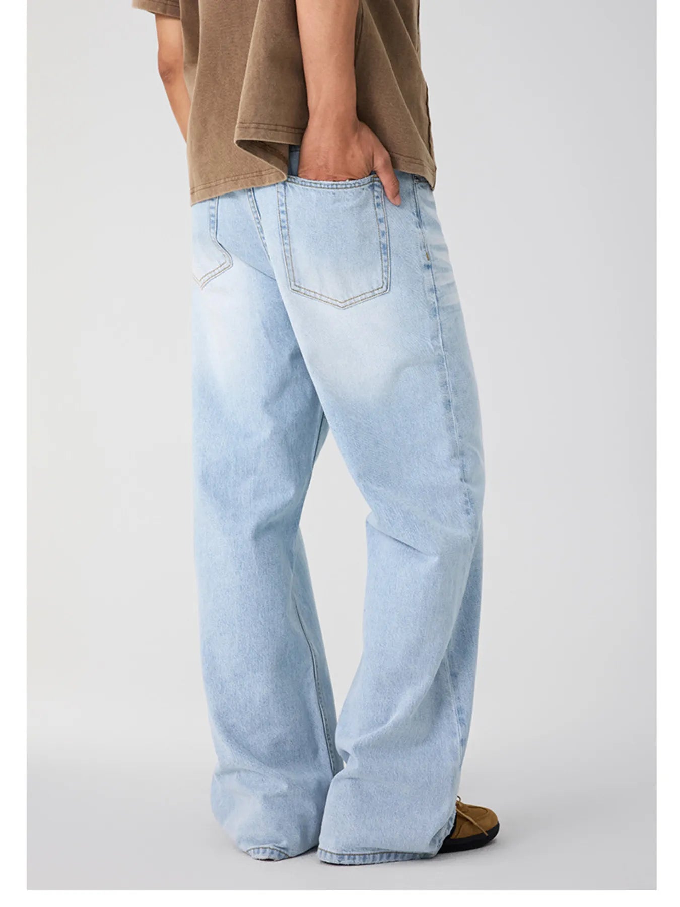 570 nan – Men's wide leg jeans streetwear fit