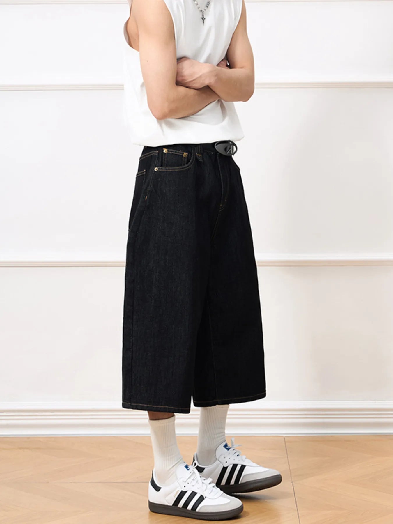198 nan – Men's wide leg jeans streetwear fit