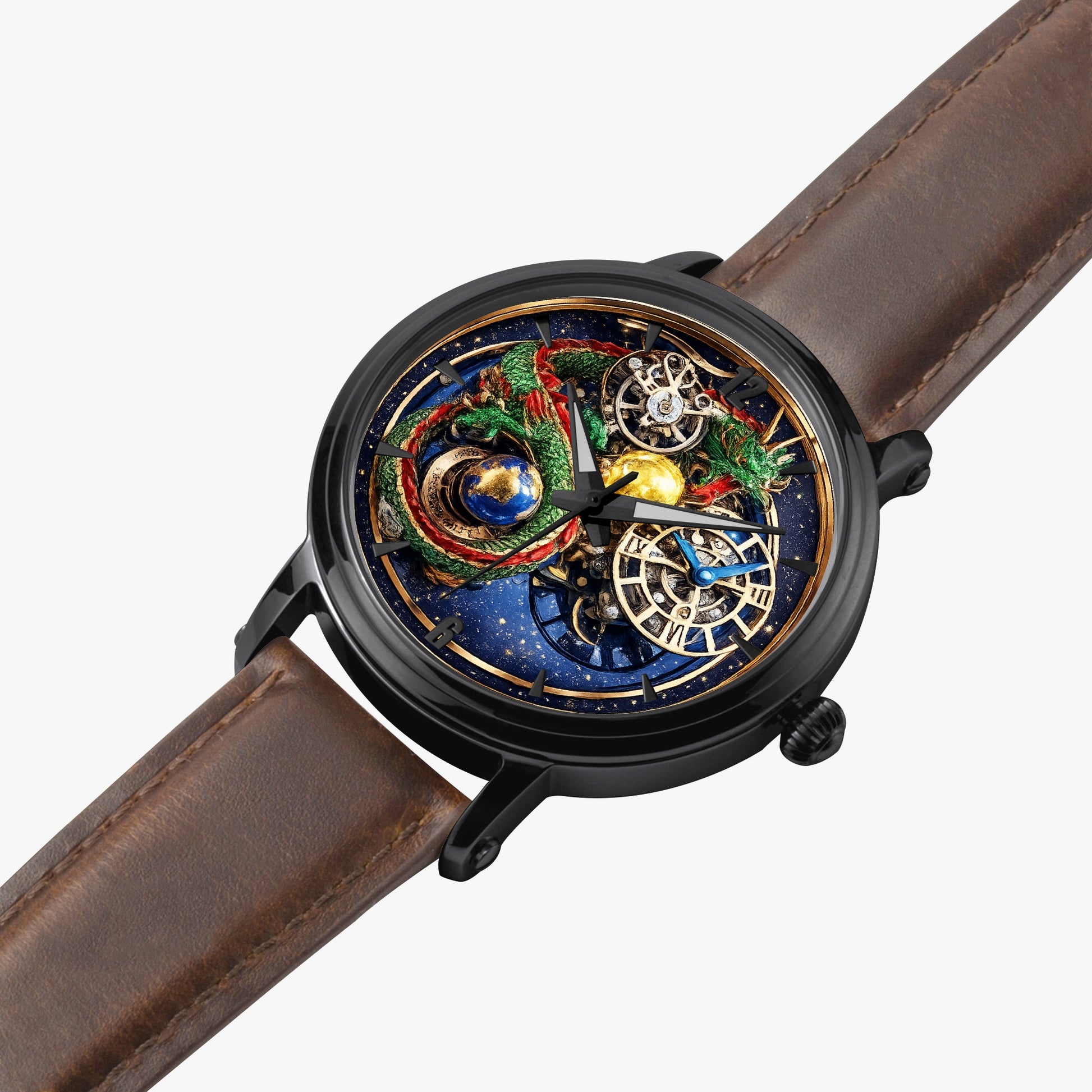 Jaycoh™ Astronomy Dragon Turbilon 157. 46mm Unisex Automatic Watch(Black) | Print-on-Demand Custom Watch - product photo | print on demand watch print custom watch