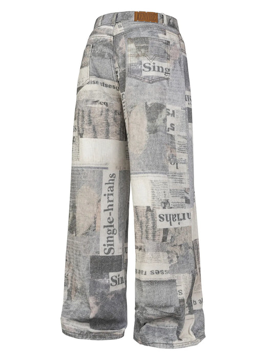 553 nan – Men's wide leg jeans streetwear fit
