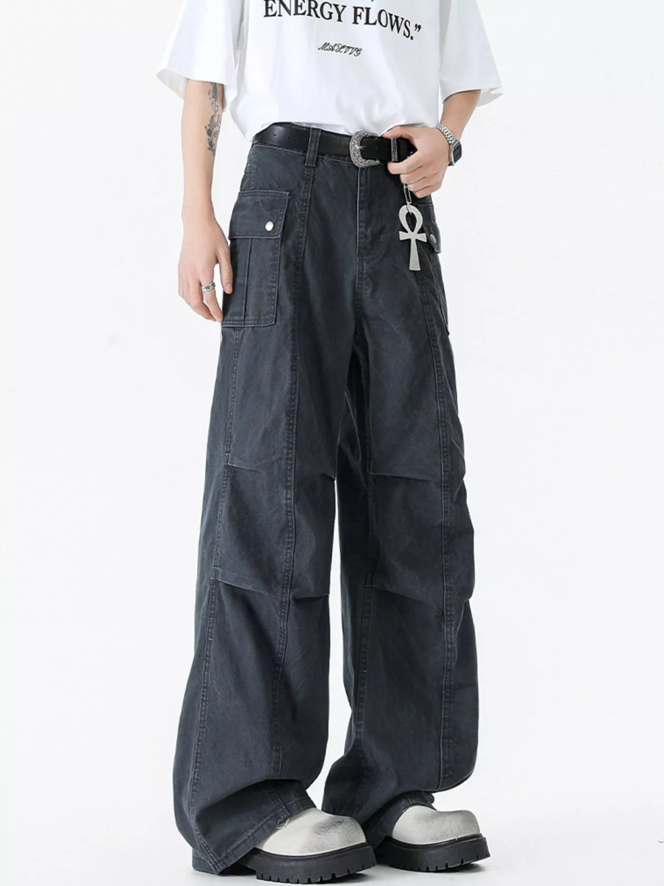 502 nan – Men's wide leg jeans streetwear fit