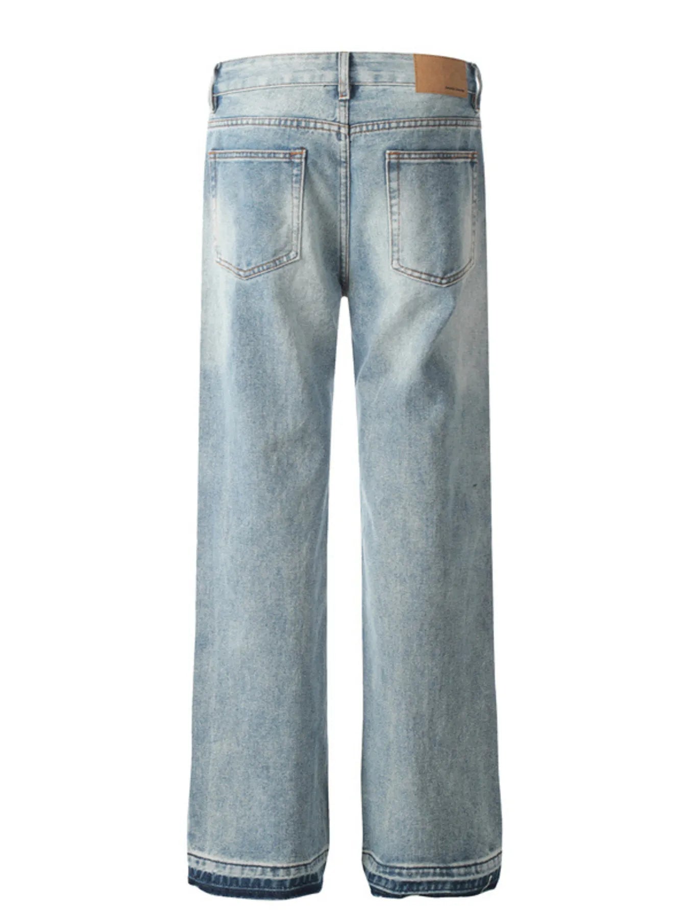 1270 Men's Letter Loose Fit Jeans – men's graphic jeans (back view)