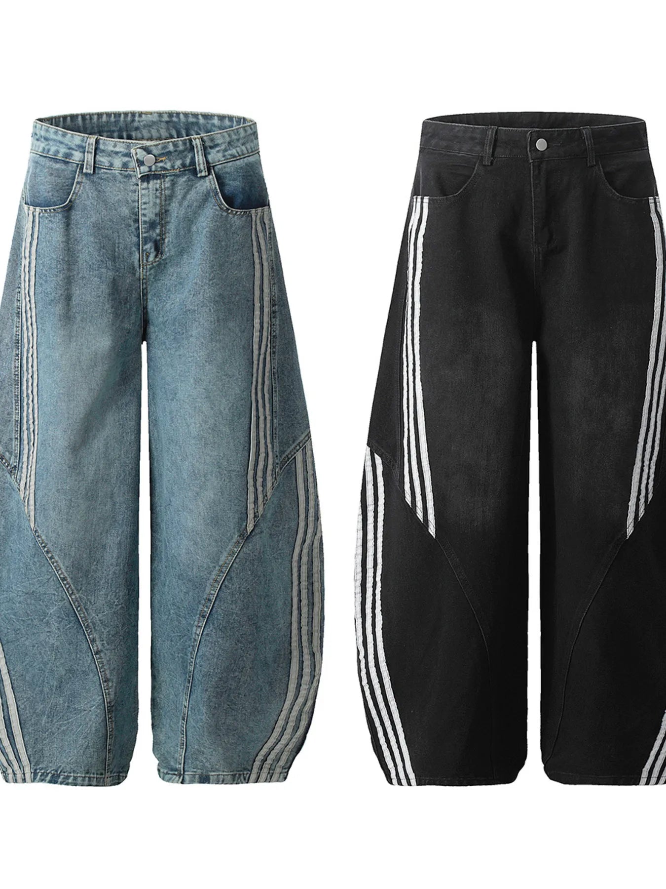 399 nan – Men's wide leg jeans streetwear fit