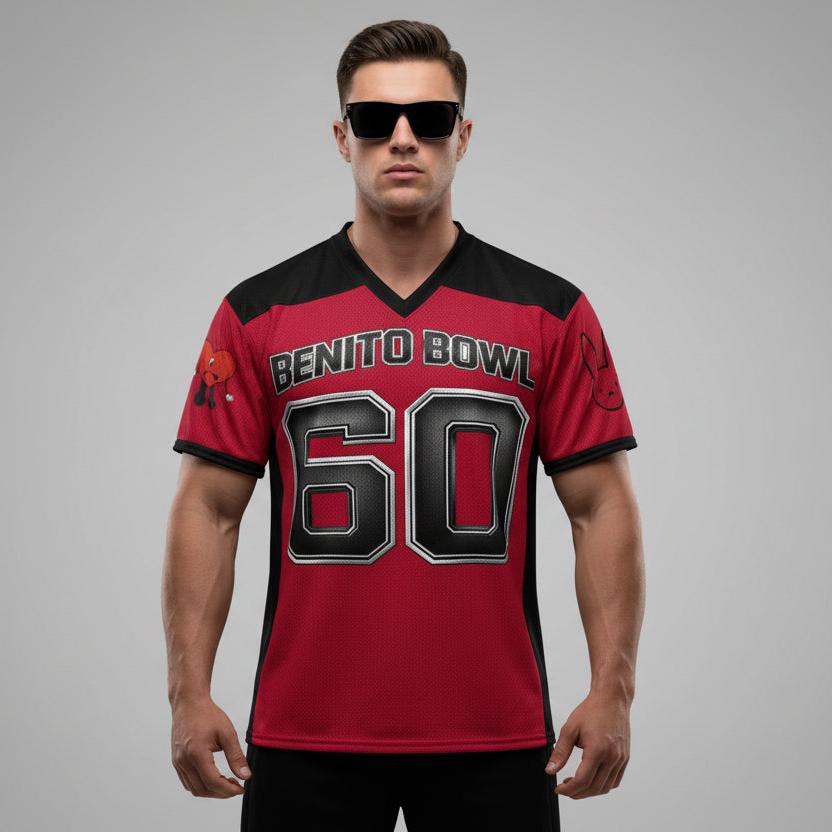 Martinez Ocasio #60 Benito Bowl LX American Football Merch Limited Edition Jersey – Close-Up