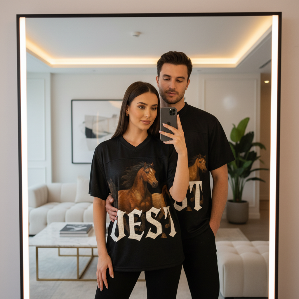 UNTAMED HORSES “WEST” Boxy Football Jersey – Frontier Edition - Luis’s Locker