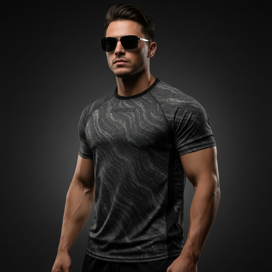 METAMORPHIC ROCK Camo Compression Tee – Men’s Gym & Workout Shirt - Luis’s Locker