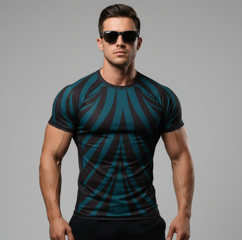 Blue Whale Tribal Compression Tee - Luis’s Locker